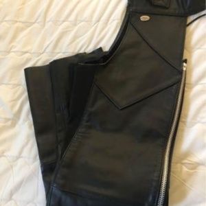 Womens Harley Davidson leather chaps and jacket